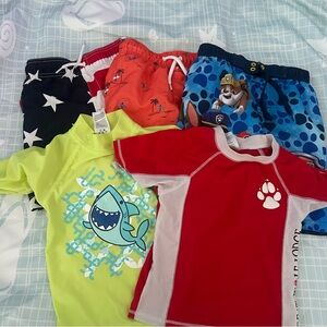 Kids Swimwear bundle with Shark and Paw Print